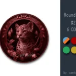 Leopard Round Dance Rug #23 Samtuse963