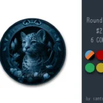 Leopard Round Dance Rug #23 Samtuse963
