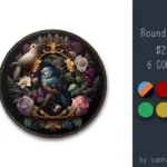 Classic Bird Round Dance Rug #24 Samtuse963
