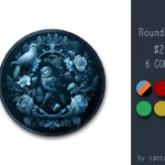 Classic Bird Round Dance Rug #24 Samtuse963