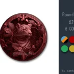 Leopard Round Dance Rug #25 Samtuse963