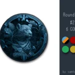 Leopard Round Dance Rug #25 Samtuse963