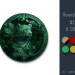 Leopard Round Dance Rug #25 Samtuse963