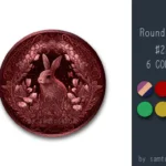 Classic Bunny Round Dance Rug #28 Samtuse963