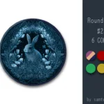 Classic Bunny Round Dance Rug #28 Samtuse963
