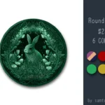 Classic Bunny Round Dance Rug #28 Samtuse963