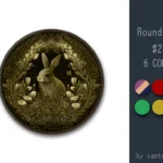 Classic Bunny Round Dance Rug #28 Samtuse963