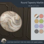 HQ Round Tapestry Marble #2 Samtuse963