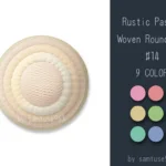 Rustic Pastel Woven Round Dance Rug #14 Samtuse963