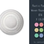 Rustic Pastel Woven Round Dance Rug #14 Samtuse963