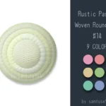 Rustic Pastel Woven Round Dance Rug #14 Samtuse963