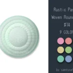 Rustic Pastel Woven Round Dance Rug #14 Samtuse963