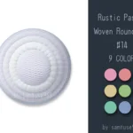 Rustic Pastel Woven Round Dance Rug #14 Samtuse963