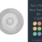 Rustic Pastel Woven Round Dance Rug #15 Samtuse963