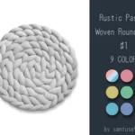 Rustic Pastel Woven Round Dance Rug #1 Samtuse963