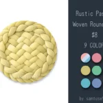 Rustic Pastel Woven Round Dance Rug #8 Samtuse963