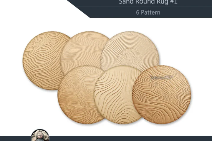 Sand Round Dance Rug #1 Samtuse963