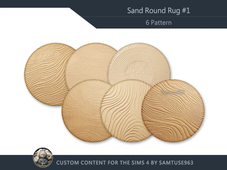 Sand Round Dance Rug #1 Samtuse963