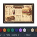 Sandwich Menu Board #1 Samtuse963