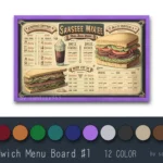 Sandwich Menu Board #1 Samtuse963