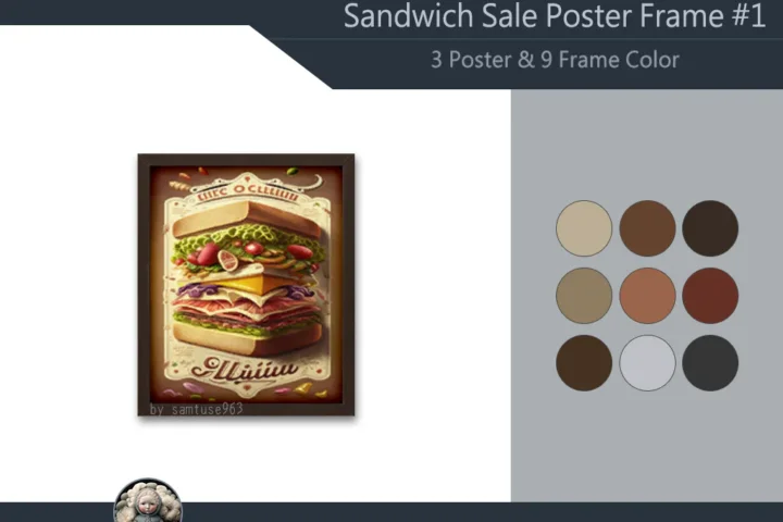 Sandwich Sale Poster Frame #1 Samtuse963