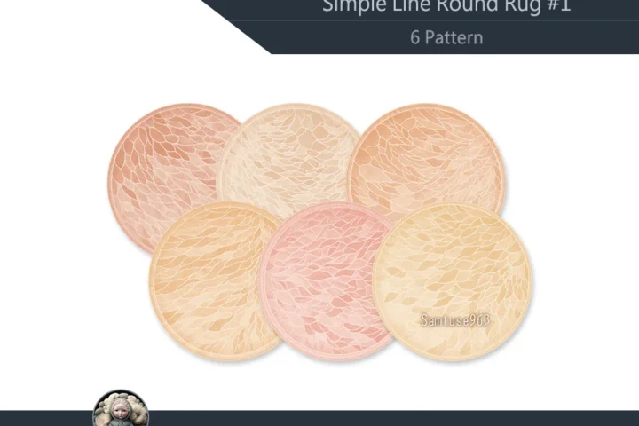 HQ Simple Line Round Dance Rug #1 Samtuse963