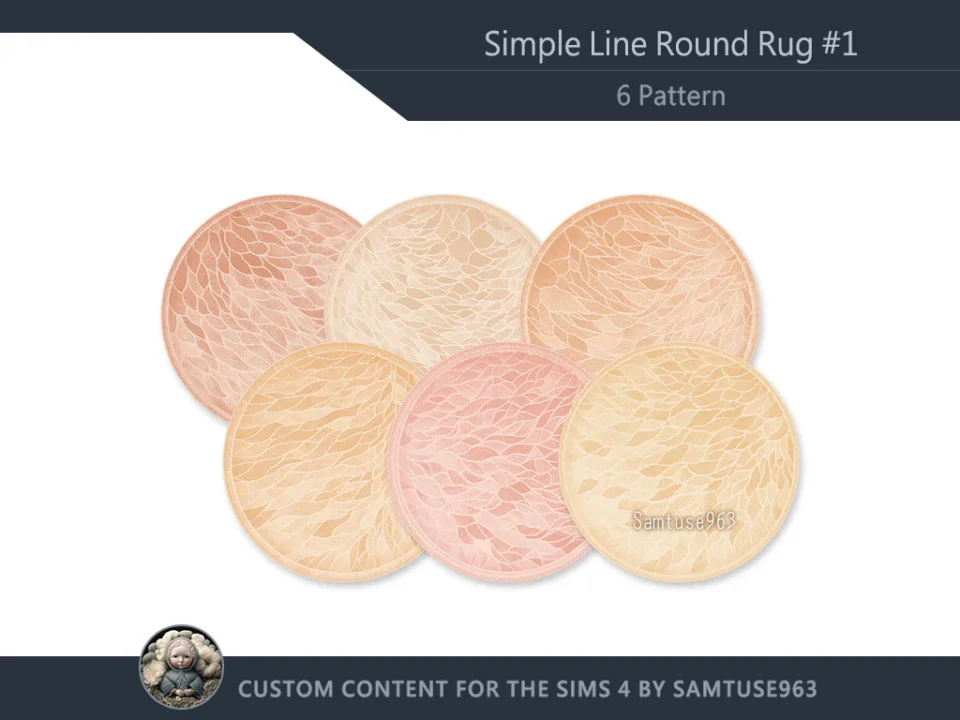 HQ Simple Line Round Dance Rug #1 Samtuse963