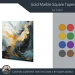 Gold Marble Square Tapestry #1 Sellable Samtuse963