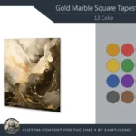 Gold Marble Square Tapestry #1 Sellable Samtuse963