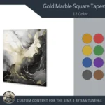 Gold Marble Square Tapestry #1 Sellable Samtuse963
