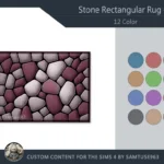 Stone Rectangular Dance Rug #1 Samtuse963