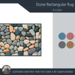 Stone Rectangular Dance Rug #2 Samtuse963