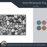 Stone Rectangular Dance Rug #2 Samtuse963