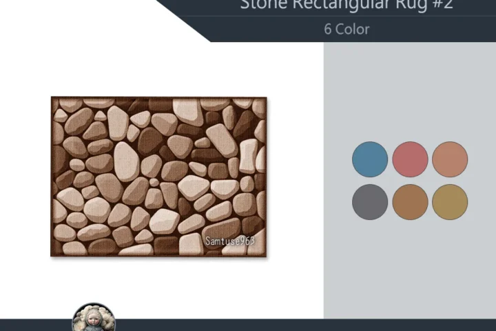 Stone Rectangular Dance Rug #2 Samtuse963