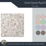 Stone Square Dance Rug #1 Samtuse963