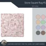 Stone Square Dance Rug #1 Samtuse963