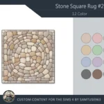 Stone Square Dance Rug #2 Samtuse963