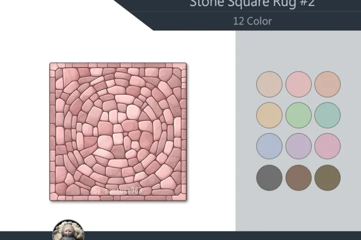 Stone Square Dance Rug #2 Samtuse963