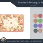 Strawberry Rectangular Dance Rug #1 Samtuse963