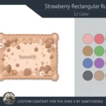 Strawberry Rectangular Dance Rug #2 Samtuse963