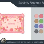 Strawberry Rectangular Dance Rug #2 Samtuse963