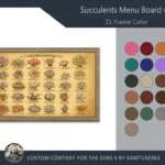 Succulents Menu Board #1 Samtuse963