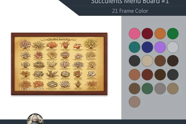 Succulents Menu Board #1 Samtuse963