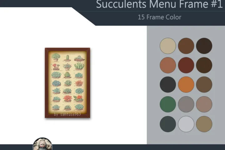 Succulents Menu Frame #1 Samtuse963