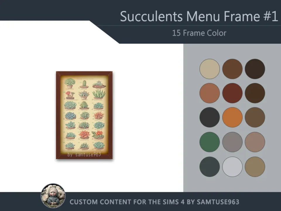 Succulents Menu Frame #1 Samtuse963