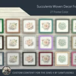 Succulents Woven Decor Frame #6 Samtuse963