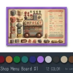 Toy Shop Menu Board #1 Samtuse963