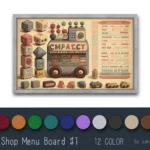 Toy Shop Menu Board #1 Samtuse963
