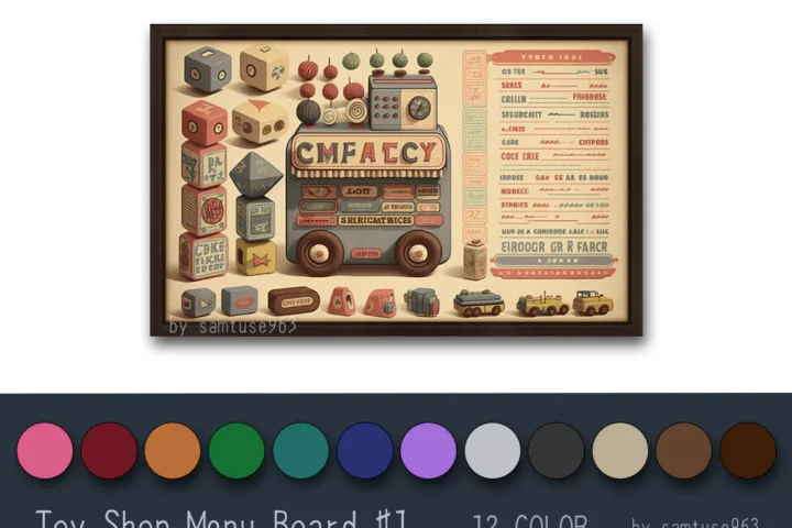 Toy Shop Menu Board #1 Samtuse963