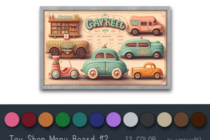 Toy Shop Menu Board #2 Samtuse963